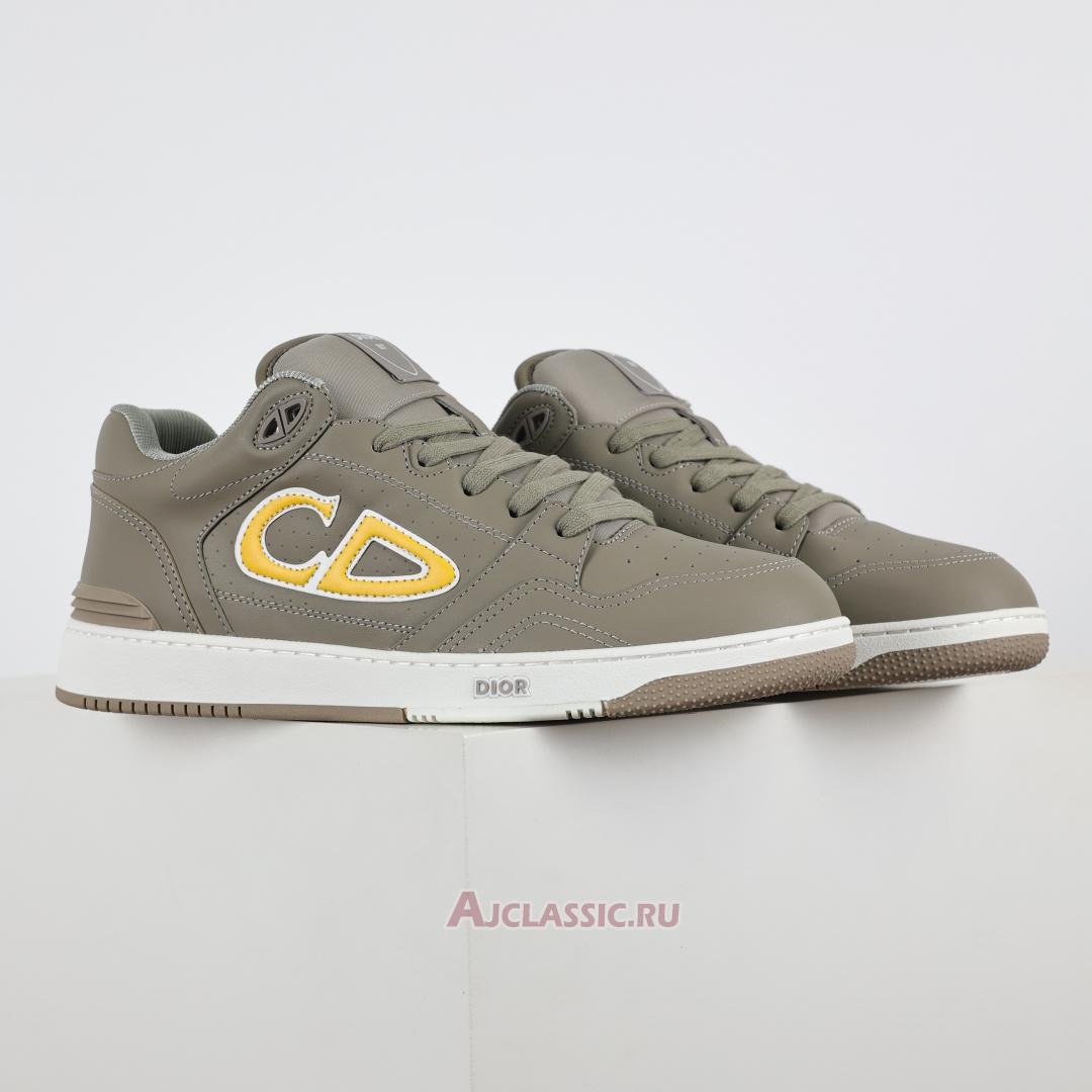New Dior x Stone Island B57 Low "Gray Yellow Smooth Calfskin" Sneaker 3SN318ZDL_H822 Shoes