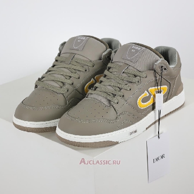 Buy Dior x Stone Island B57 Low Gray Yellow Smooth Calfskin Sneaker Grey 3SN318ZDL_H822 Quality Reps Replicas Shoes