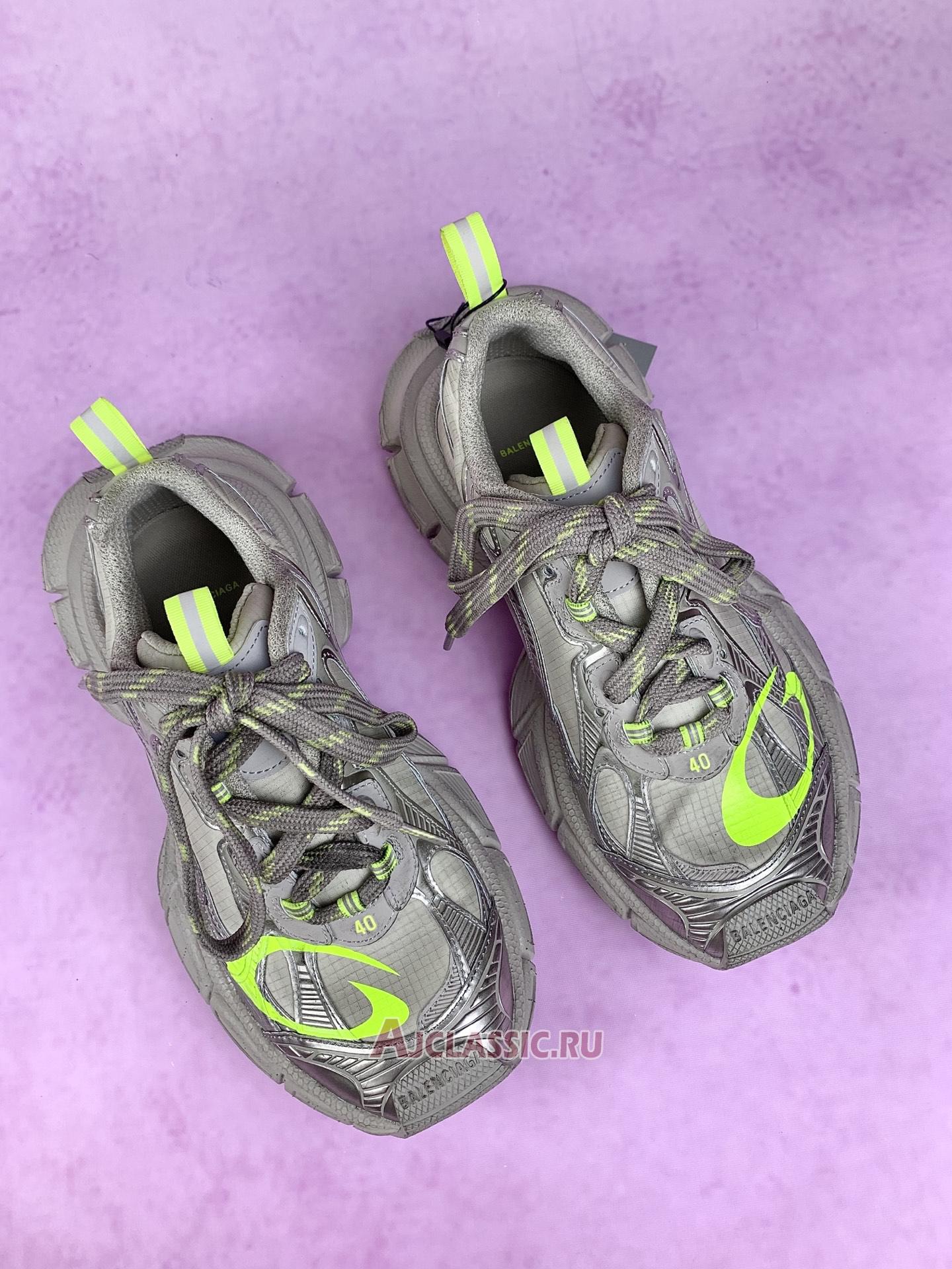 New Balenciaga 3XL Sneaker "Taupe Fluo Yellow" 734734 WXLCR 2077 Shoes