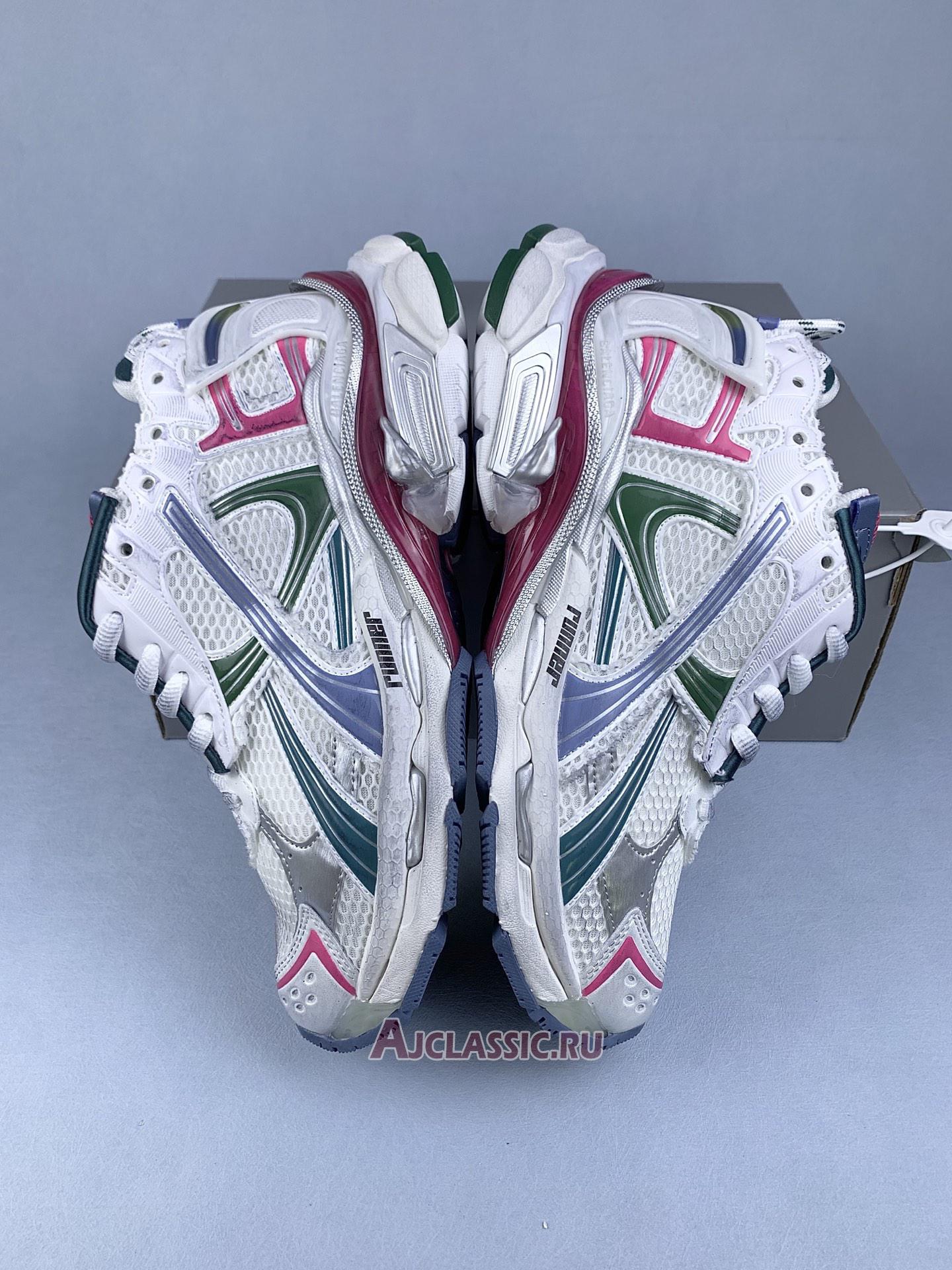 New Balenciaga Runner "White Dark Green Blue Pink" 772774 W3RMU 9934 Shoes