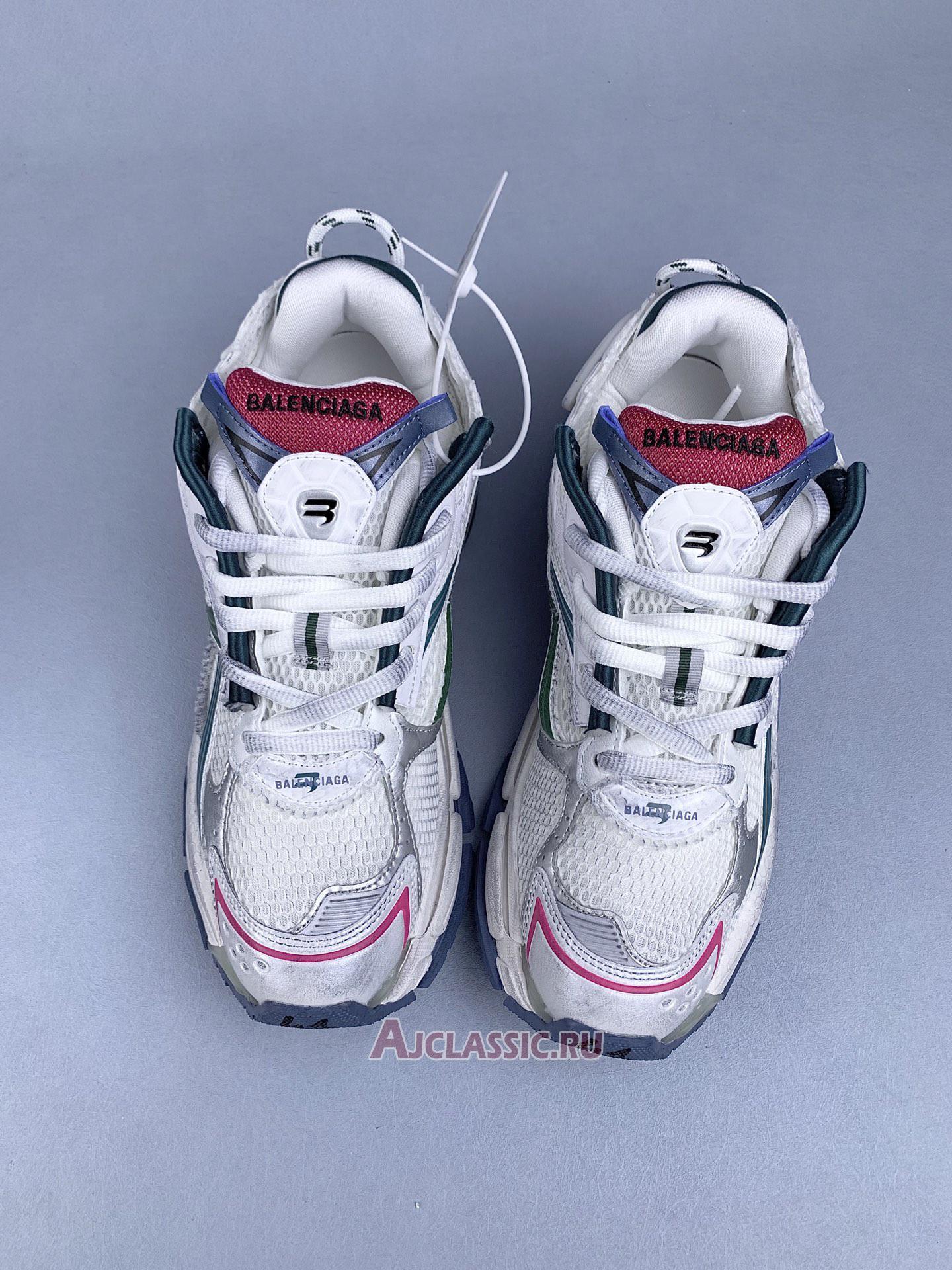 New Balenciaga Runner "White Dark Green Blue Pink" 772774 W3RMU 9934 Shoes