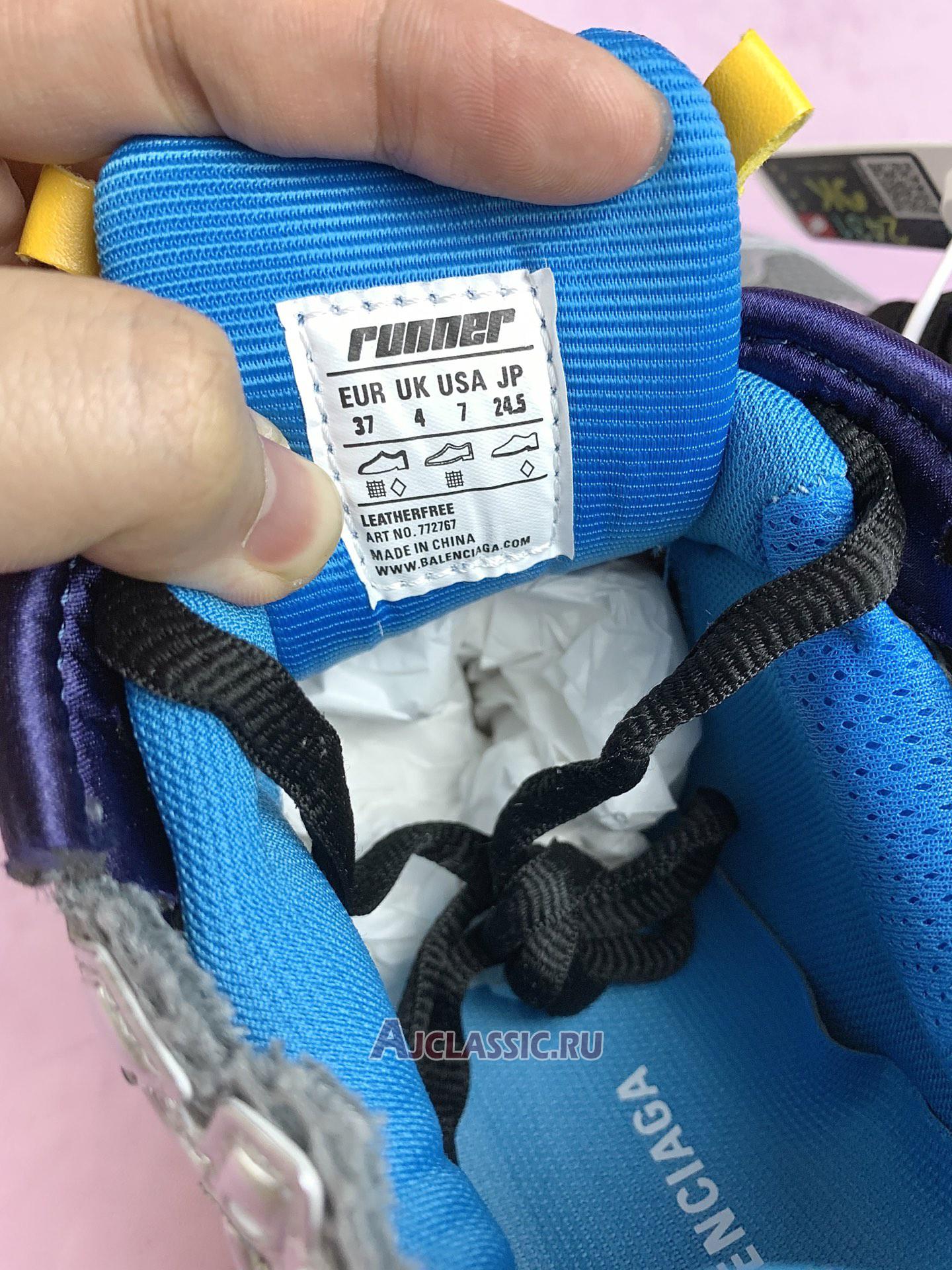 New Balenciaga Runner Sneaker "Grey Orange Aqua" 772774 W3RMU 1474 Shoes