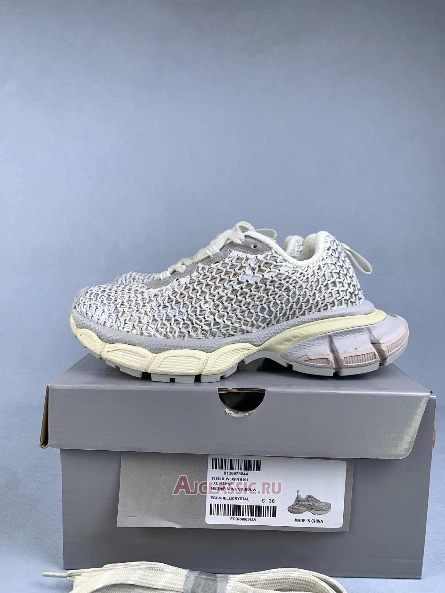 New Balenciaga 3XL Fishnet Sneaker "Eggshell" 788818 W3XFN 9191 Shoes