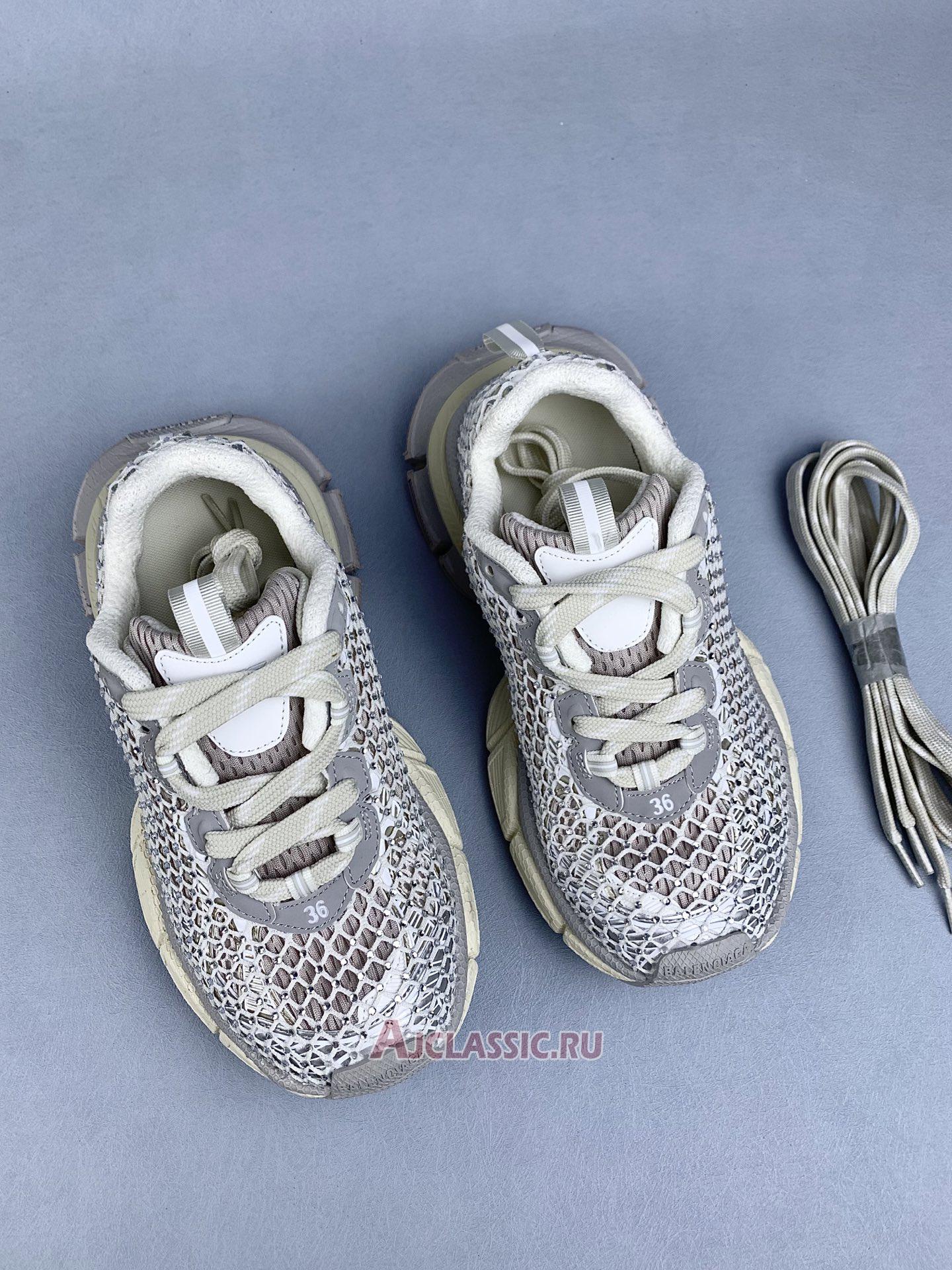 New Balenciaga 3XL Fishnet Sneaker "Eggshell" 788818 W3XFN 9191 Shoes