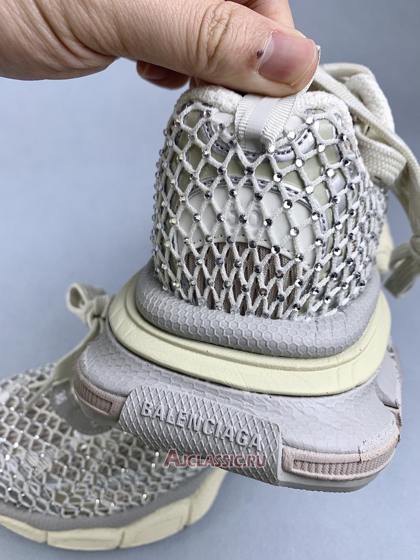 New Balenciaga 3XL Fishnet Sneaker "Eggshell" 788818 W3XFN 9191 Shoes