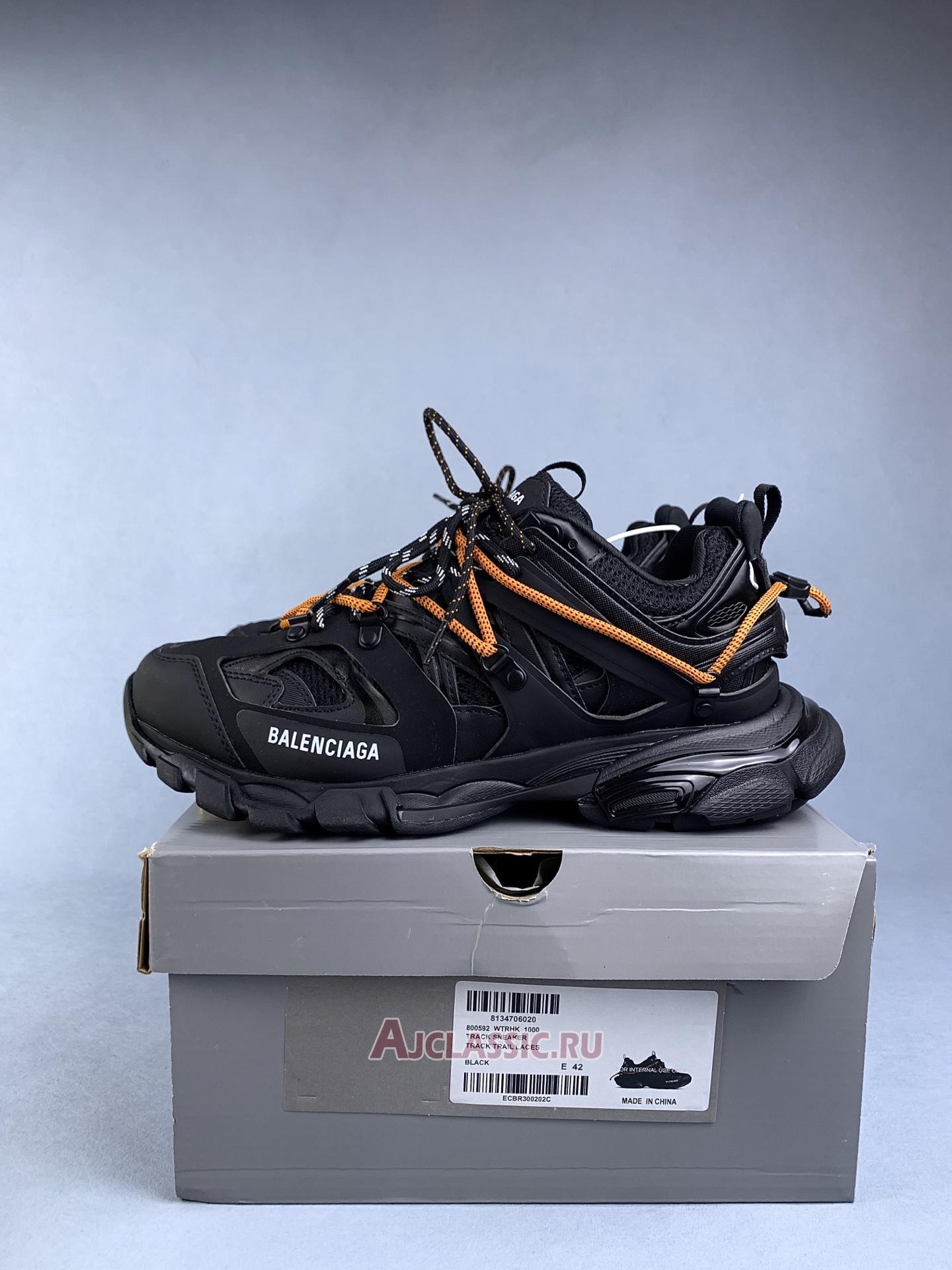 New Balenciaga Track Trail Laces Sneaker "Black Orange" 800592 WTRHK 1000 Shoes