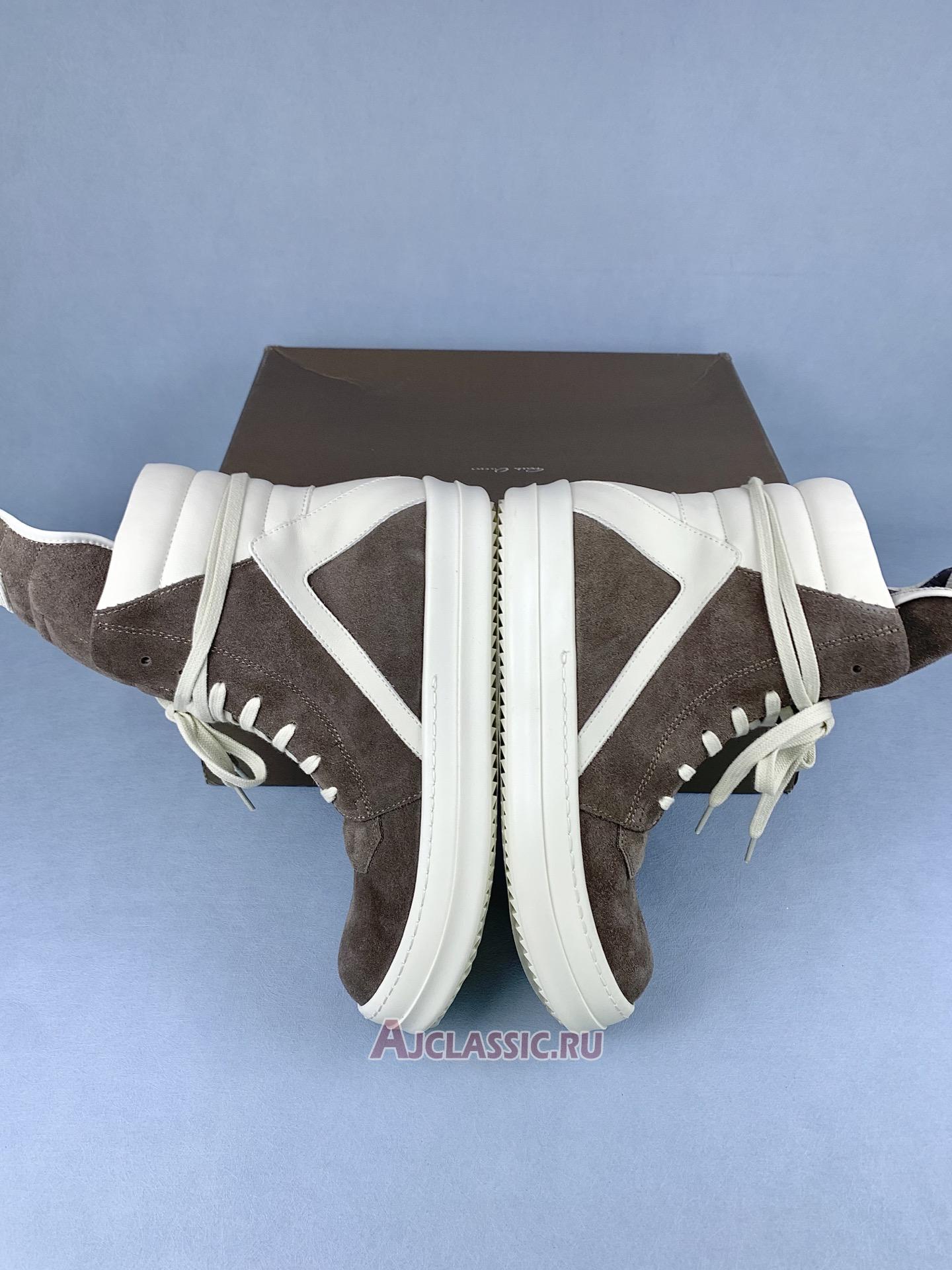 New Rick Owens Strobe Geobasket High "Dust Milk" RU01E5894LWNLCO-3411 Shoes