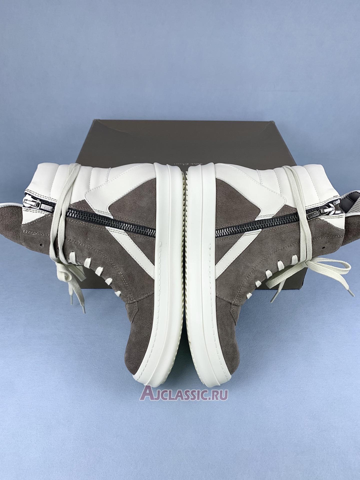 New Rick Owens Strobe Geobasket High "Dust Milk" RU01E5894LWNLCO-3411 Shoes