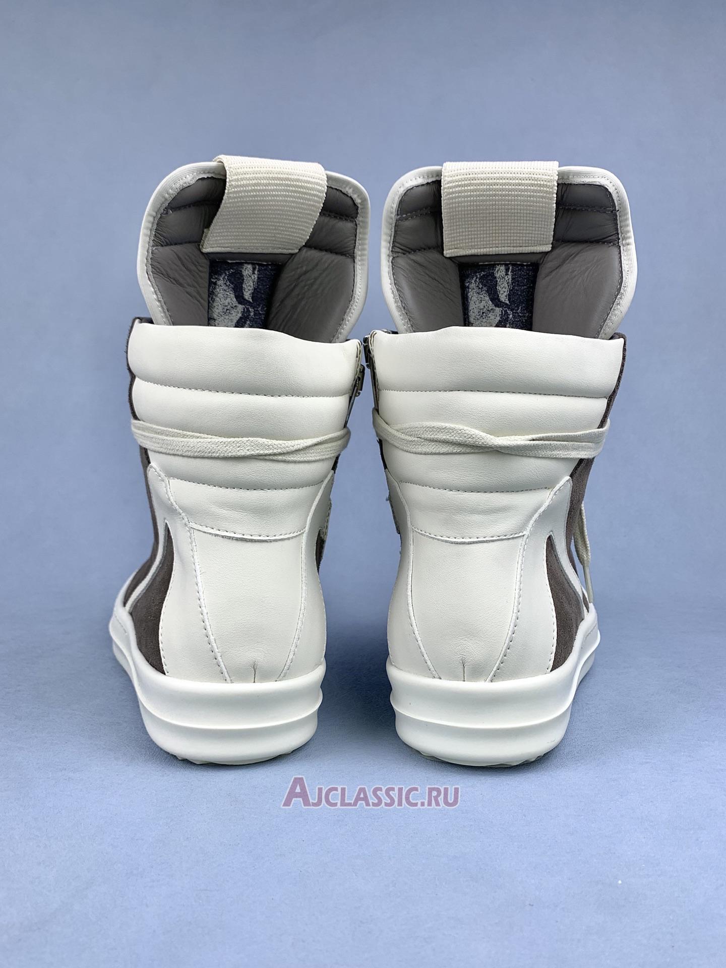 New Rick Owens Strobe Geobasket High "Dust Milk" RU01E5894LWNLCO-3411 Shoes