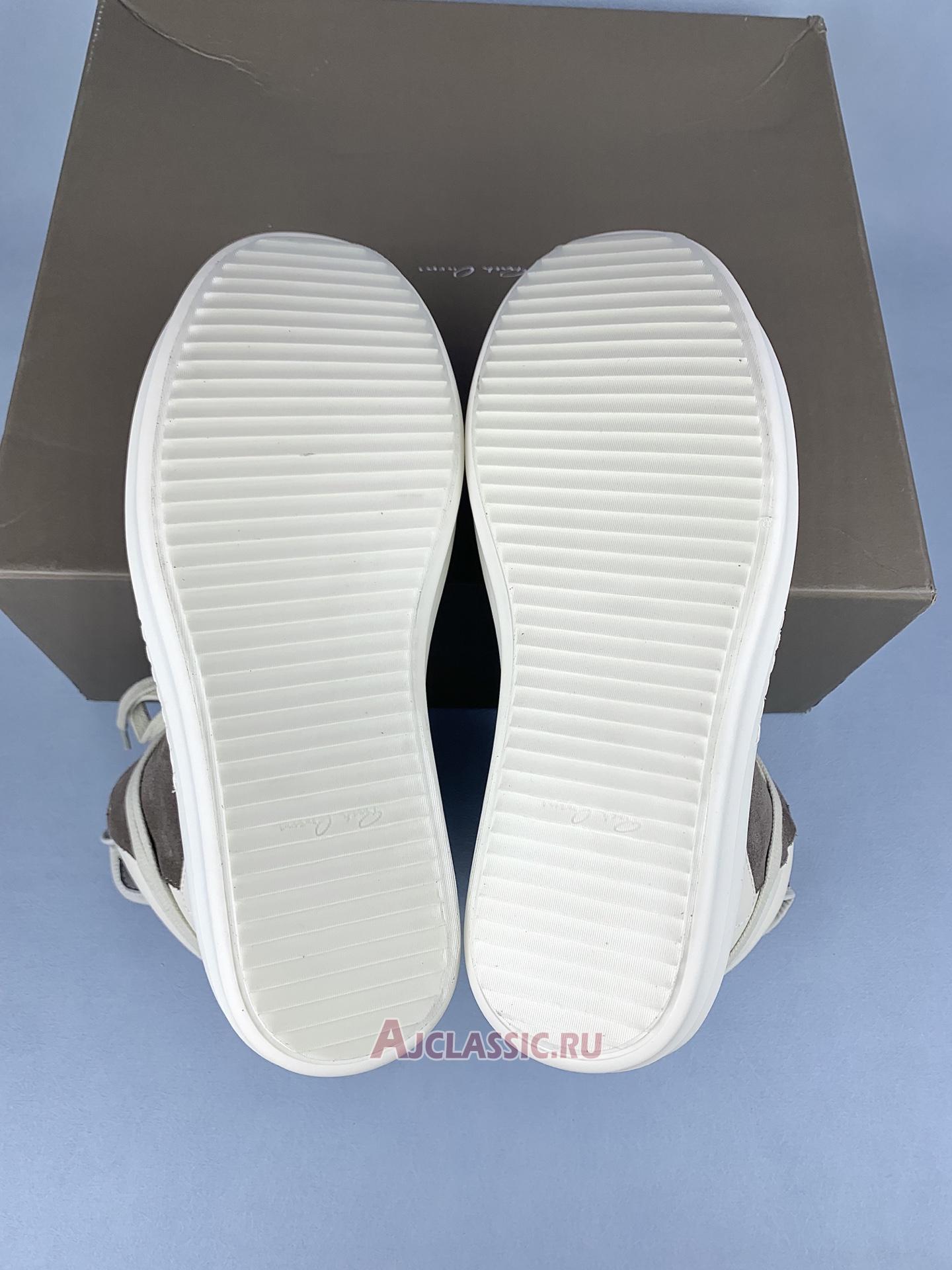 New Rick Owens Strobe Geobasket High "Dust Milk" RU01E5894LWNLCO-3411 Shoes