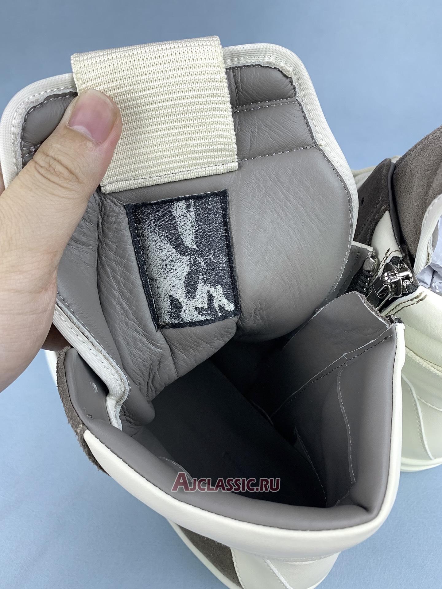 New Rick Owens Strobe Geobasket High "Dust Milk" RU01E5894LWNLCO-3411 Shoes