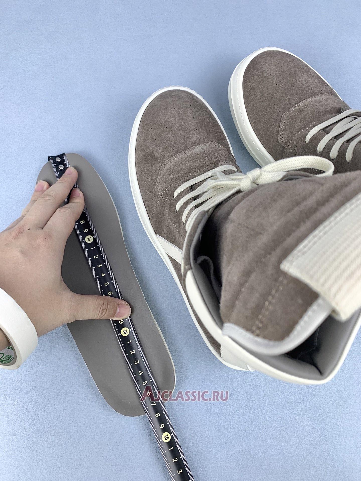 New Rick Owens Strobe Geobasket High "Dust Milk" RU01E5894LWNLCO-3411 Shoes