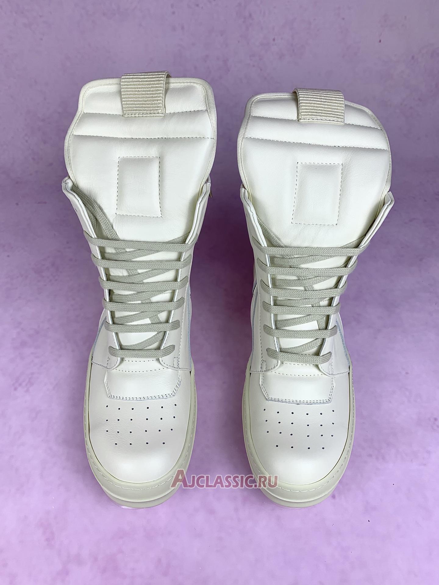 New Rick Owens FW17 Glitter Geobasket "Milk White" RU17F8894 LPO-111-2 Shoes