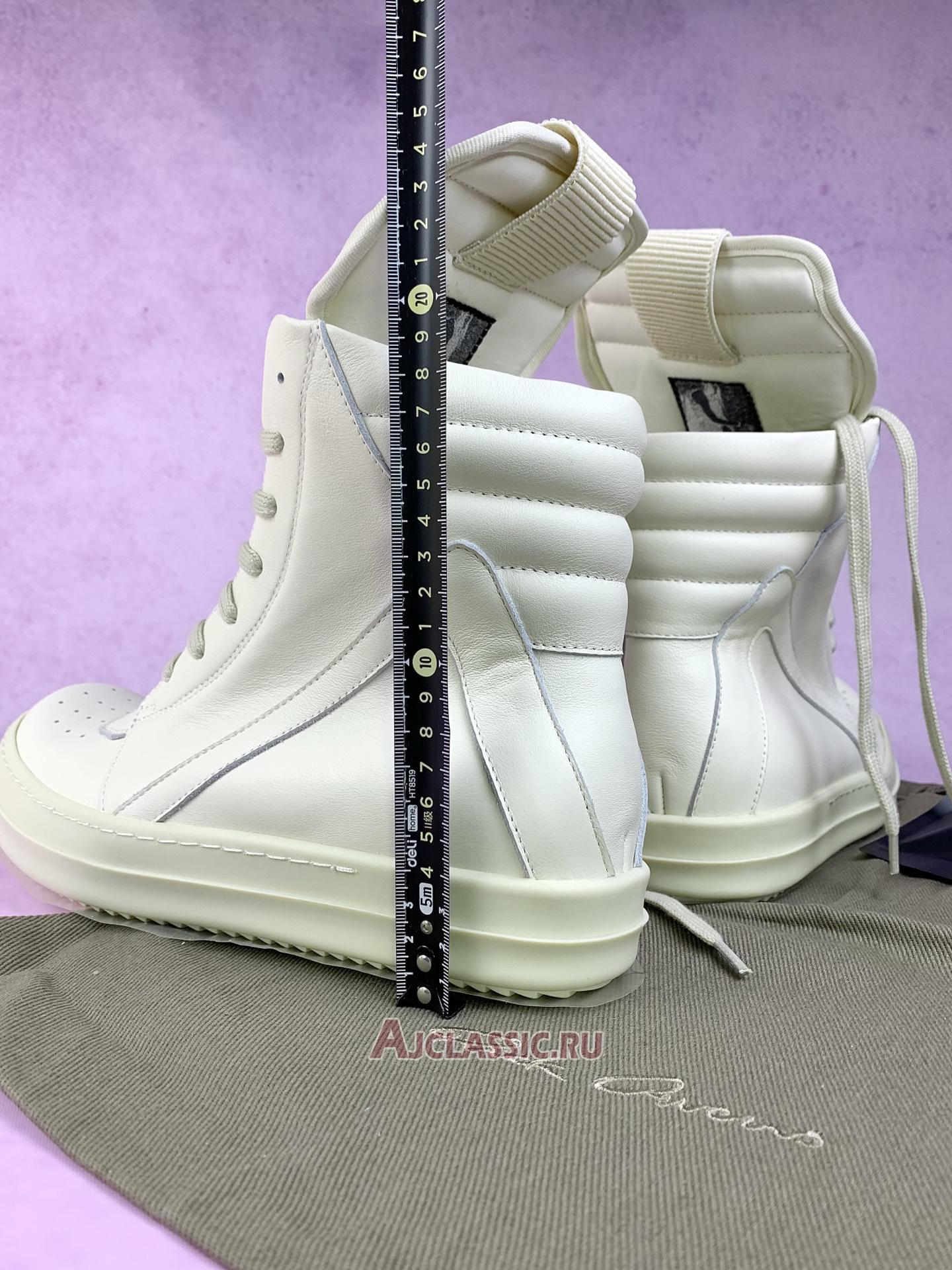 New Rick Owens FW17 Glitter Geobasket "Milk White" RU17F8894 LPO-111-2 Shoes