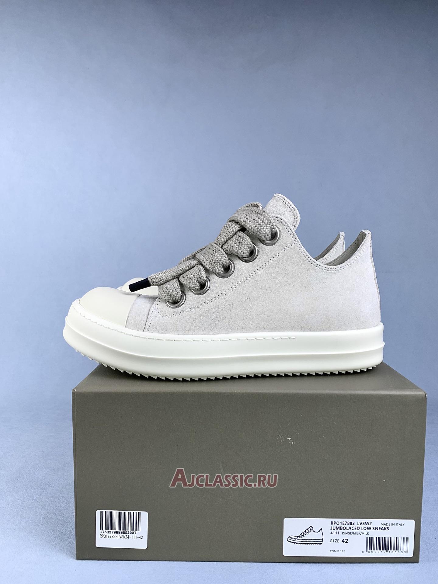 New Rick Owens Hollywood Jumbo Laced Low "Dinge" RU01E5893 LVSW2-4111 Shoes