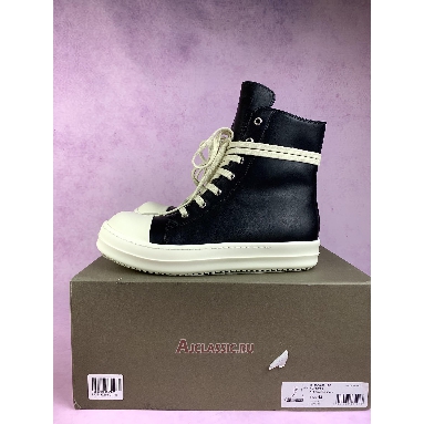 Buy Rick Owens Strobe Leather High Black Milk Black RU02B2890-LPO-911 Quality Reps Replicas Shoes