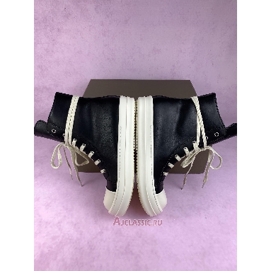 Buy Rick Owens Strobe Leather High Black Milk Black RU02B2890-LPO-911 Quality Reps Replicas Shoes