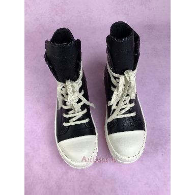 Buy Rick Owens Strobe Leather High Black Milk Black RU02B2890-LPO-911 Quality Reps Replicas Shoes
