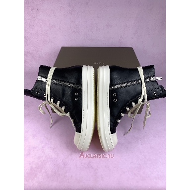 Buy Rick Owens Strobe Leather High Black Milk Black RU02B2890-LPO-911 Quality Reps Replicas Shoes