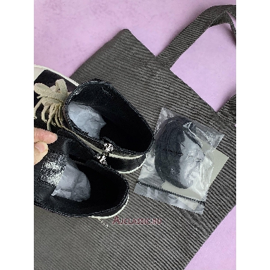 Buy Rick Owens Strobe Leather High Black Milk Black RU02B2890-LPO-911 Quality Reps Replicas Shoes
