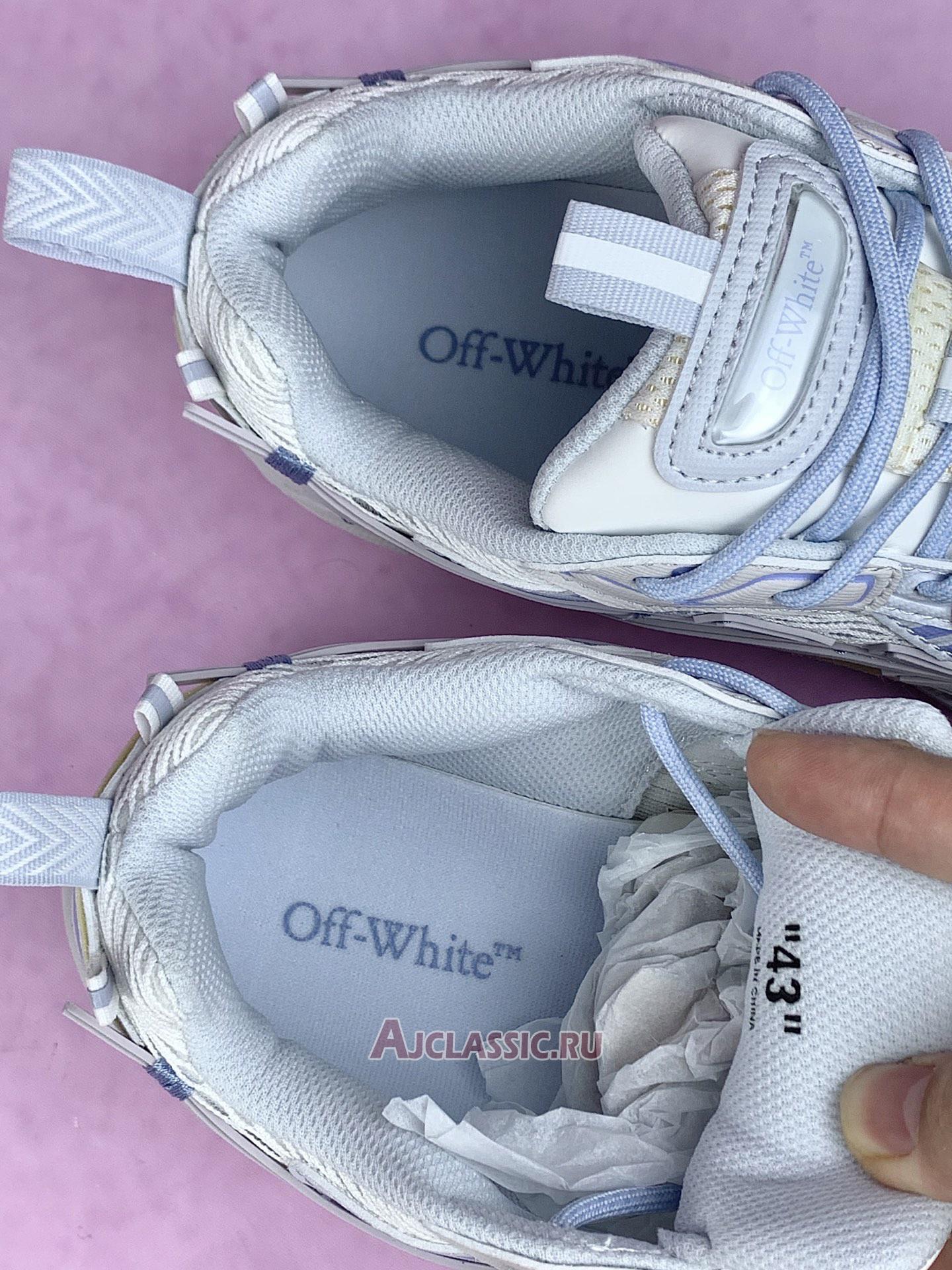 New Off-White Be Right Back "White Grey Light Blue" OMIA295C99FAB001 0140-2 Shoes