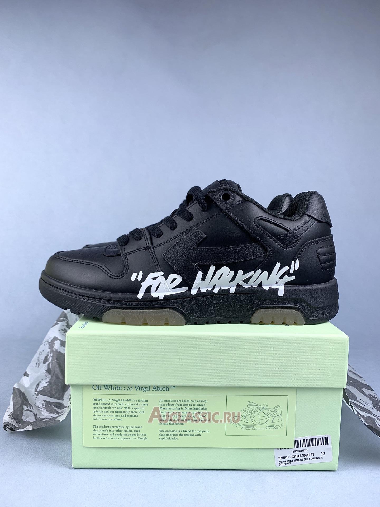 New Off-White Out of Office "For Walking - Black White" OMIA189C99LEA002 1001 Shoes