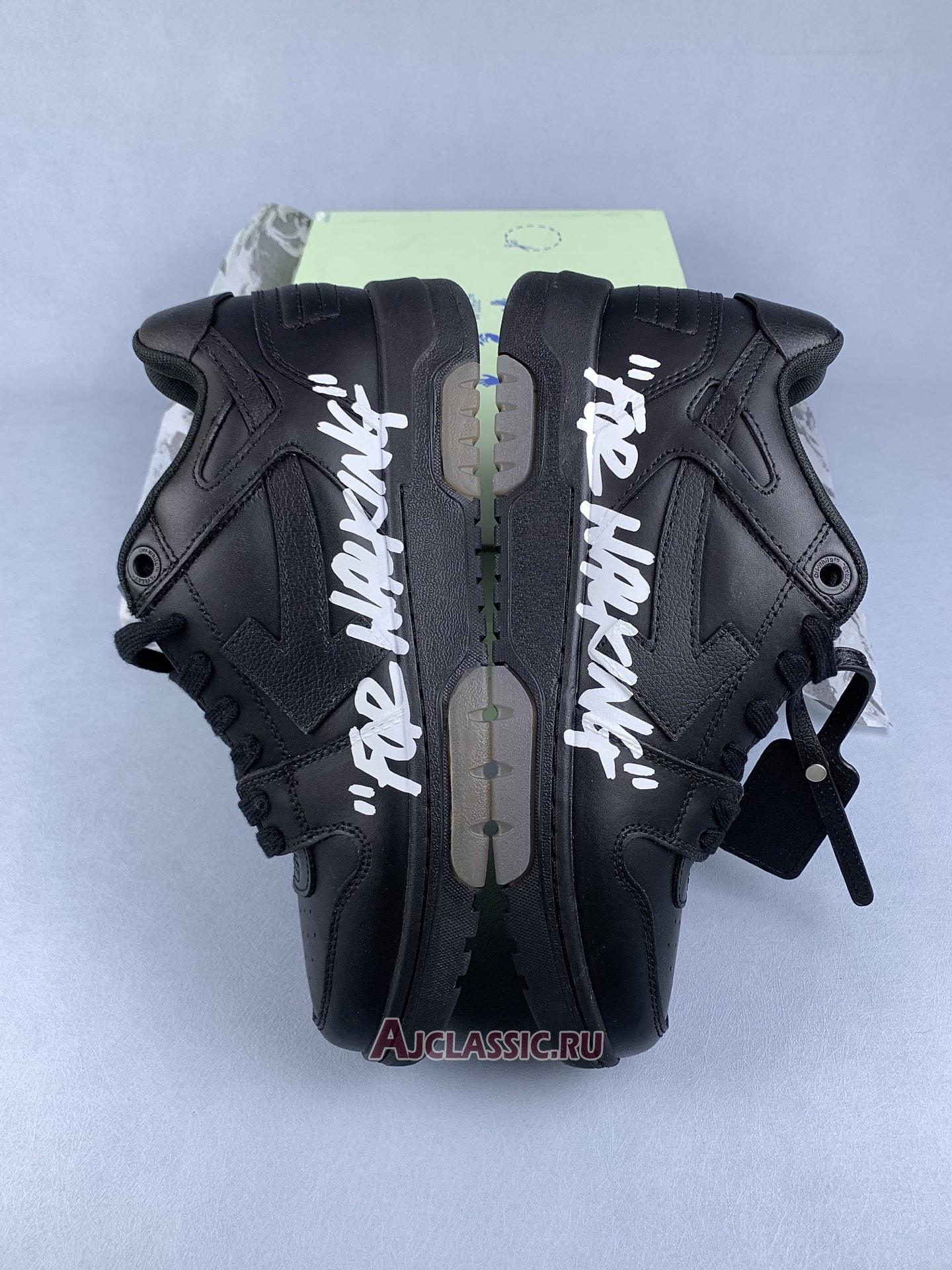 New Off-White Out of Office "For Walking - Black White" OMIA189C99LEA002 1001 Shoes