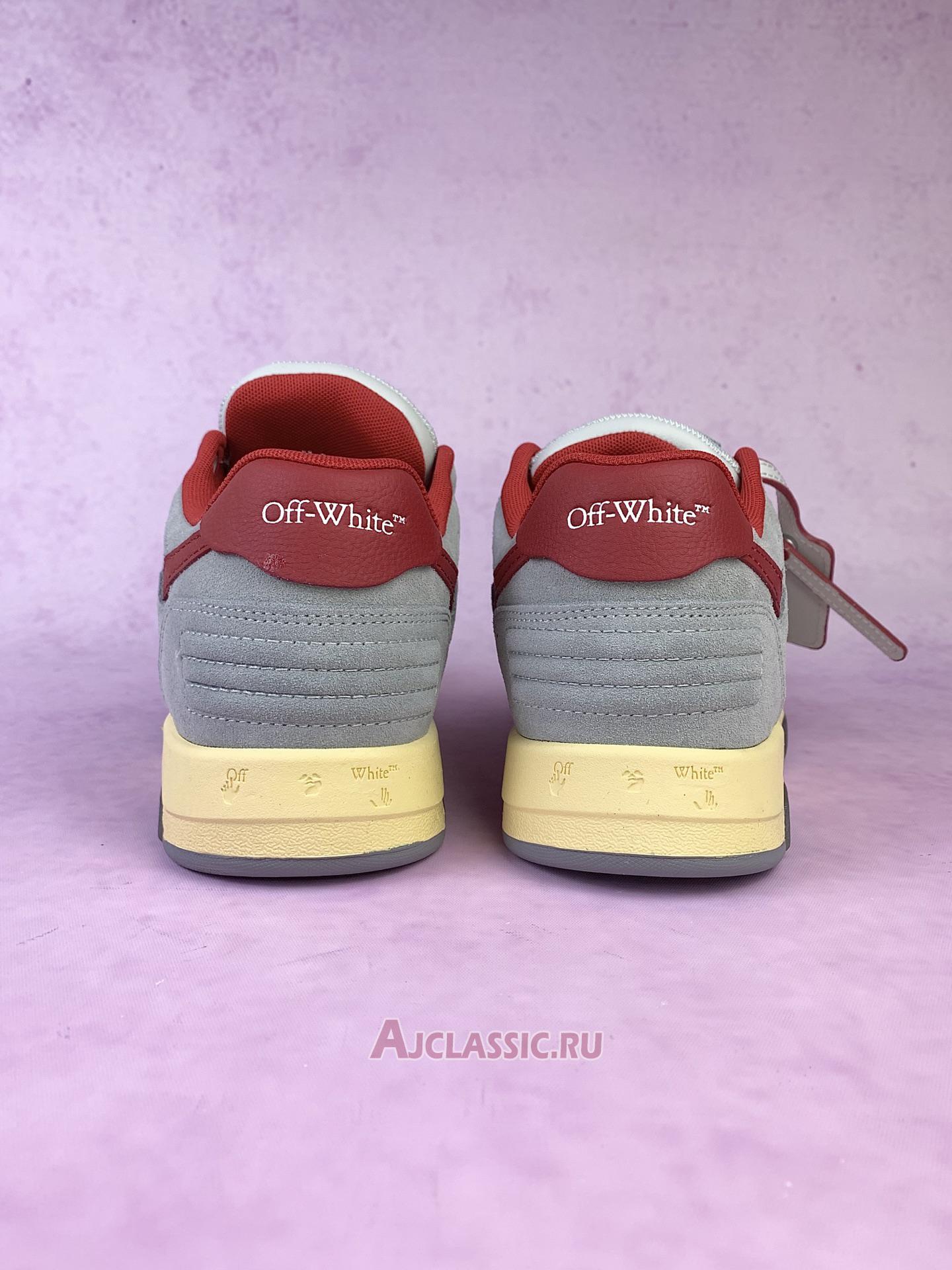 New Off-White Out of Office Low "Light Grey Red" OMIA189S24LEA011 0525-2 Shoes