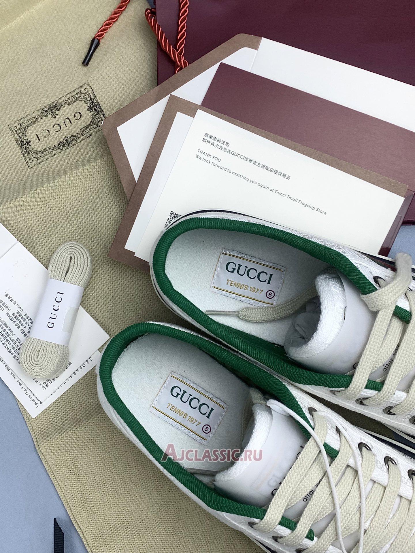 New Gucci Tennis 1977 "White Mini GG" 606110 99W90 9085 Shoes