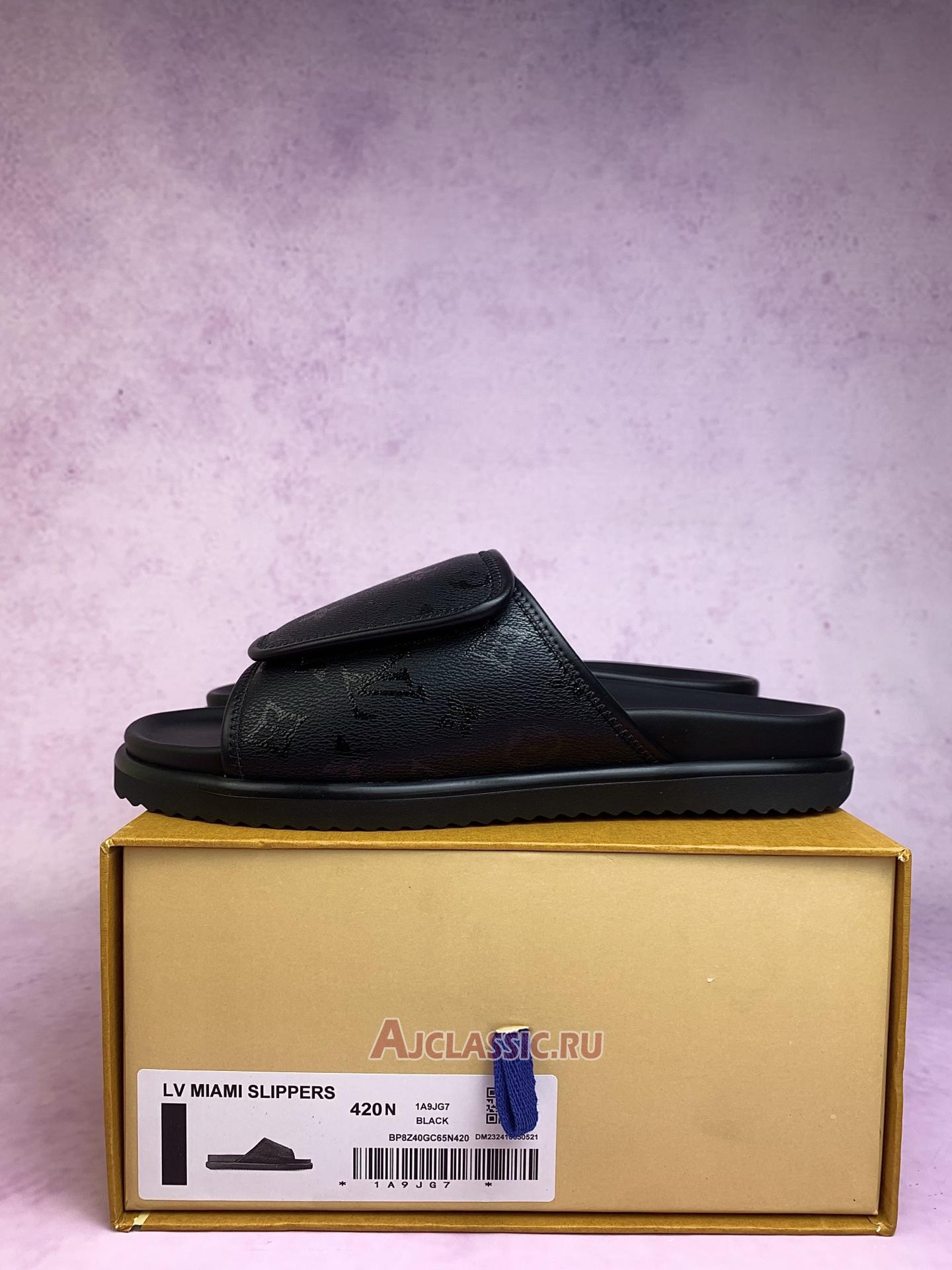 New Louis Vuitton LV Miami Mule Sandals "Black Monogram" 1AIXCU Shoes