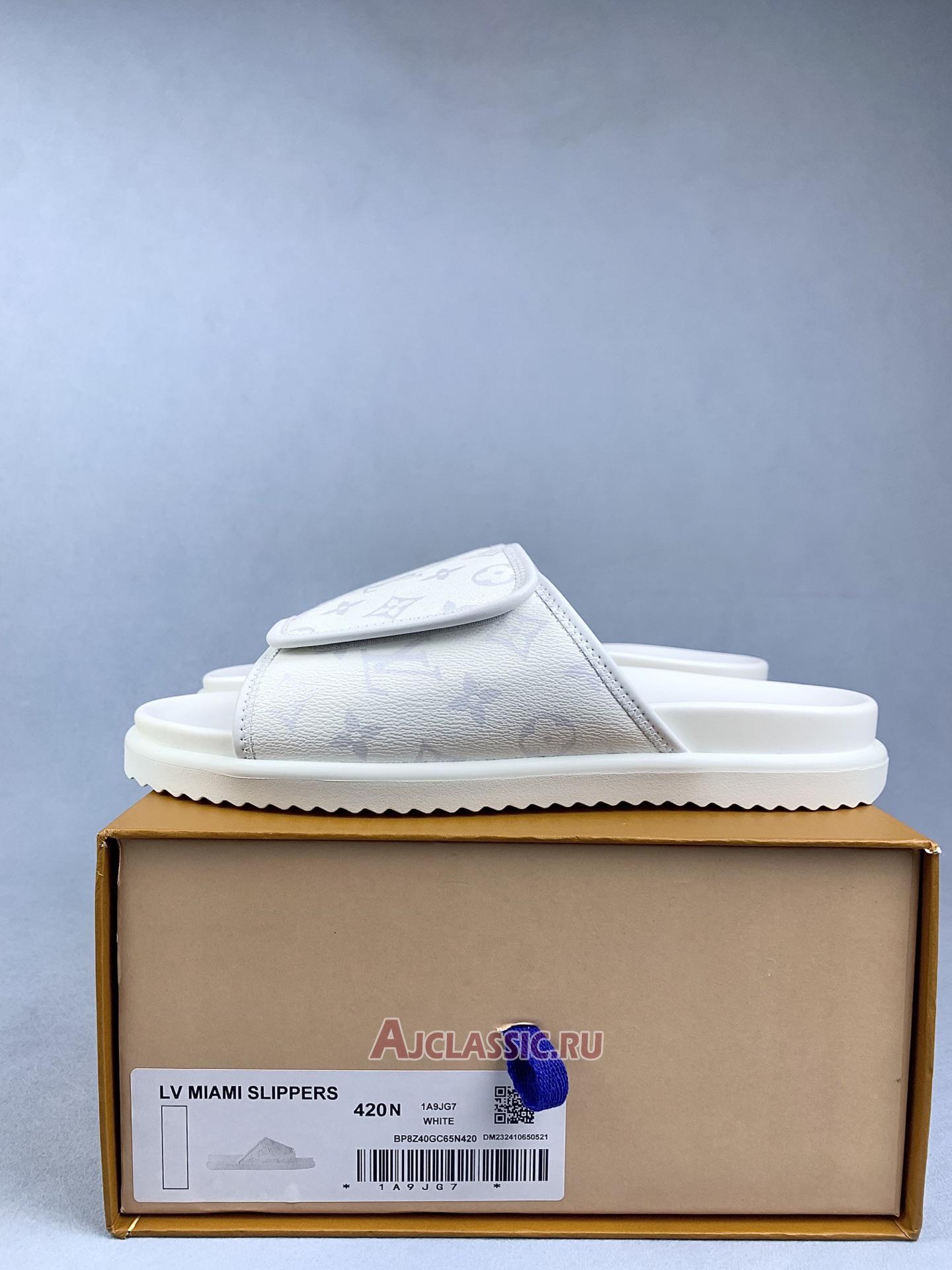 New Louis Vuitton LV Miami Mule Sandals "White Monogram" 1AIXCF Shoes