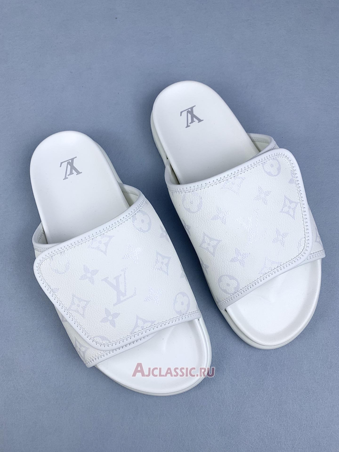 New Louis Vuitton LV Miami Mule Sandals "White Monogram" 1AIXCF Shoes