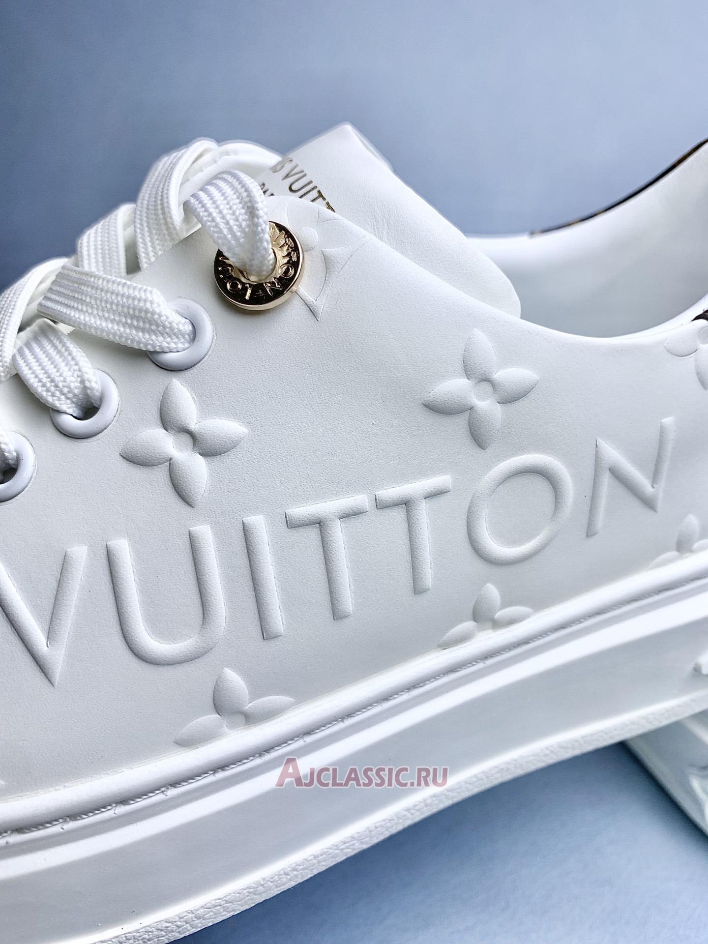 New Louis Vuitton LV Time Out Sneaker "Debossed White Monogram" 1AAP6H Shoes