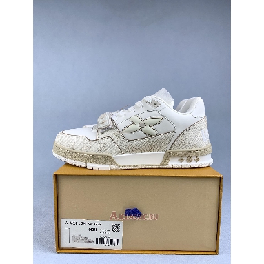 Buy Louis Vuitton LV Trainer Sneaker Velcro Strap Beige Monogram Flowers Beige 1AHTUA Quality Reps Replicas Shoes