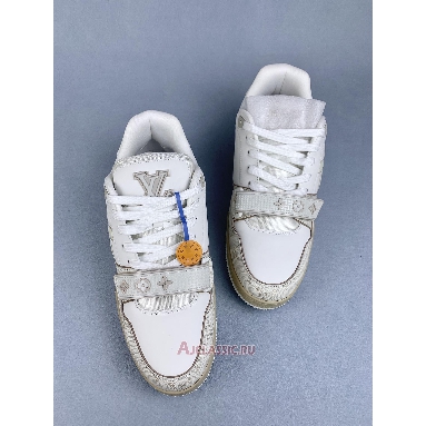 Buy Louis Vuitton LV Trainer Sneaker Velcro Strap Beige Monogram Flowers Beige 1AHTUA Quality Reps Replicas Shoes
