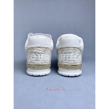 Buy Louis Vuitton LV Trainer Sneaker Velcro Strap Beige Monogram Flowers Beige 1AHTUA Quality Reps Replicas Shoes
