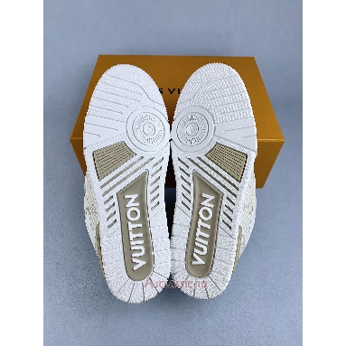 Buy Louis Vuitton LV Trainer Sneaker Velcro Strap Beige Monogram Flowers Beige 1AHTUA Quality Reps Replicas Shoes