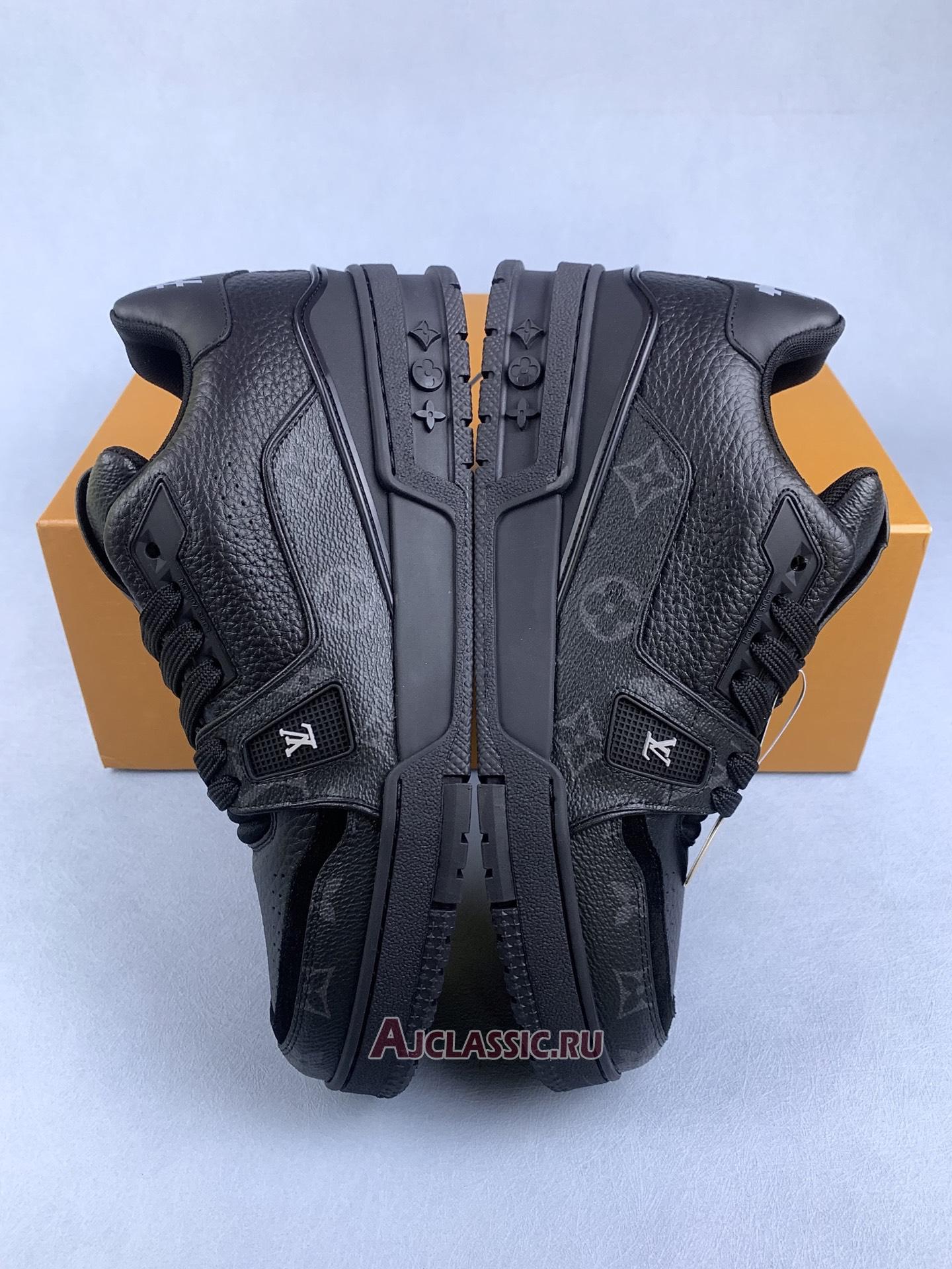 New Louis Vuitton LV Trainer Sneaker "Black Monogram Flowers" 1ADH49 Shoes