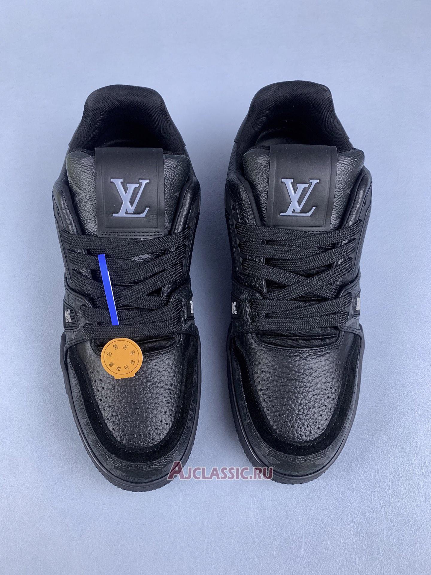 New Louis Vuitton LV Trainer Sneaker "Black Monogram Flowers" 1ADH49 Shoes