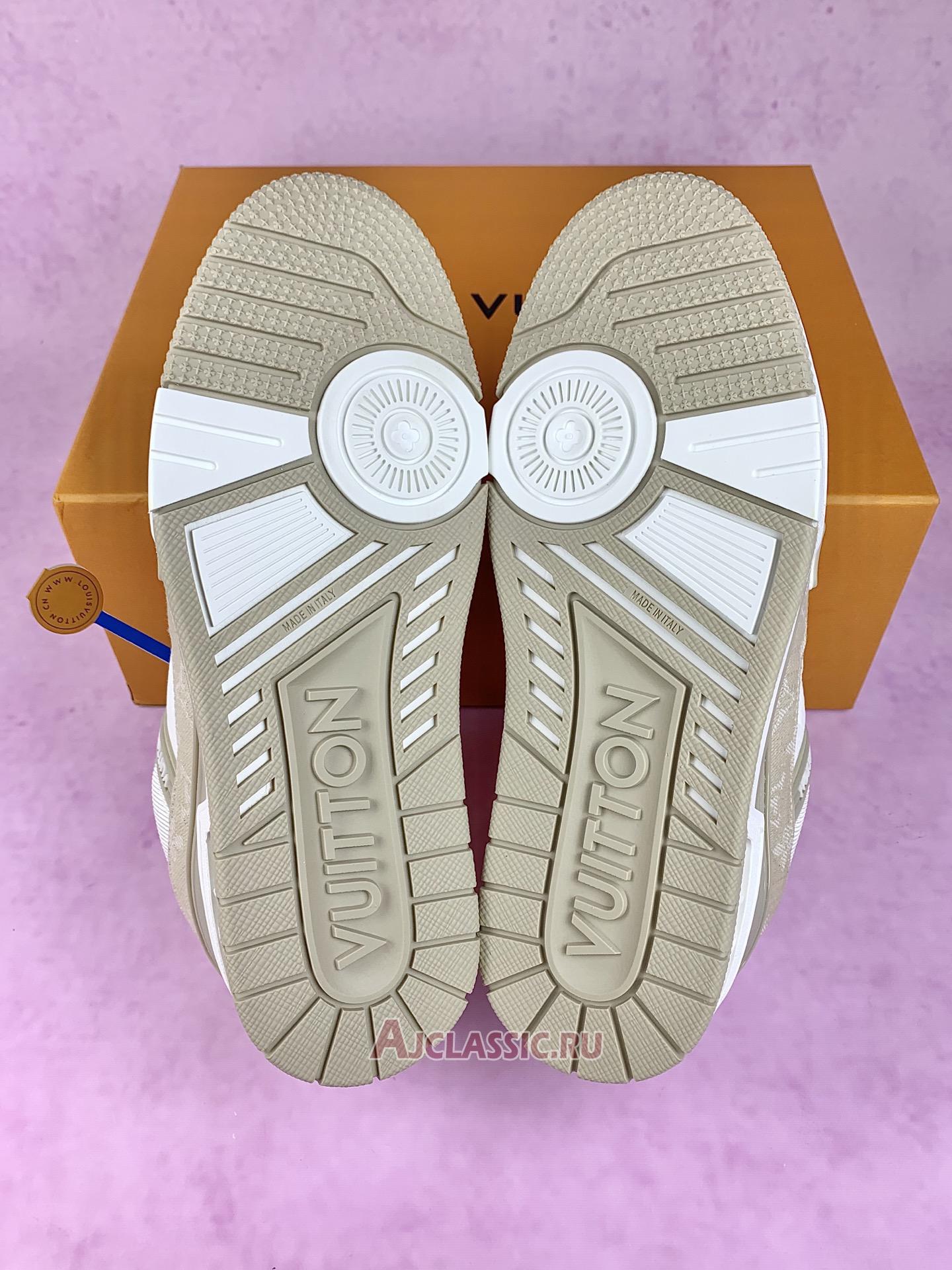 New Louis Vuitton LV Trainer Sneaker "Beige Monogram Denim" 1AIKNY Shoes