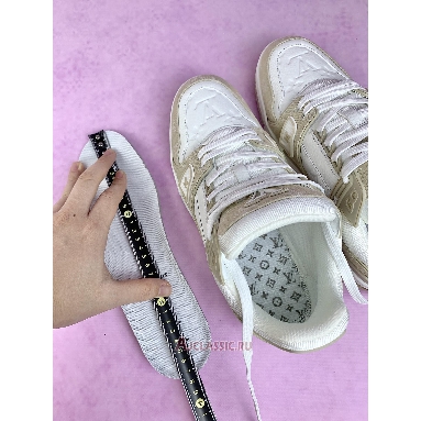 Buy Louis Vuitton LV Trainer Sneaker Beige Monogram Denim Beige 1AIKNY Quality Reps Replicas Shoes