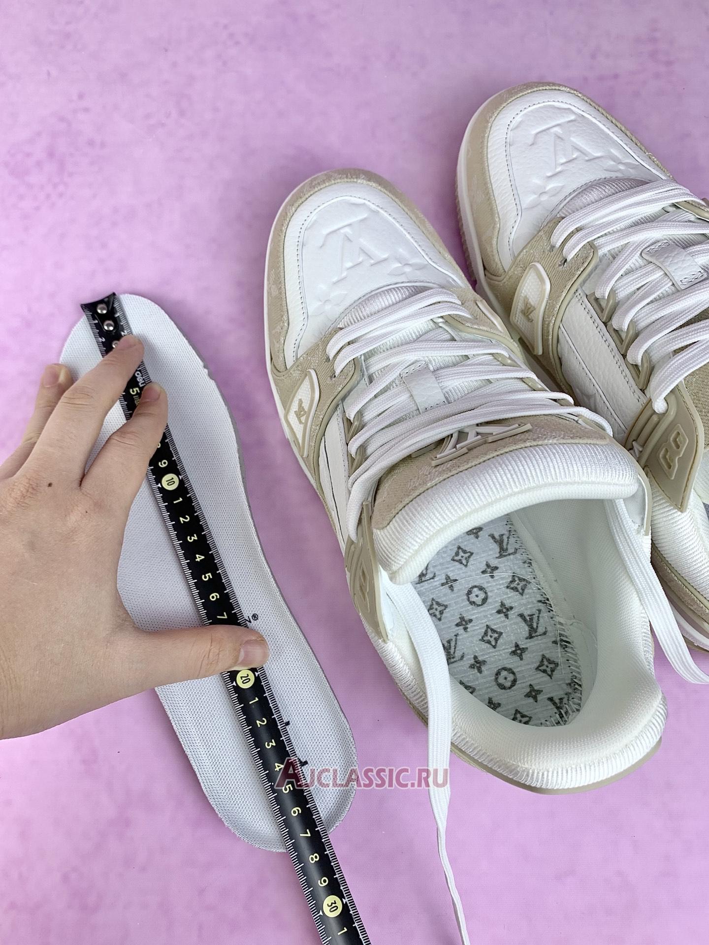 New Louis Vuitton LV Trainer Sneaker "Beige Monogram Denim" 1AIKNY Shoes