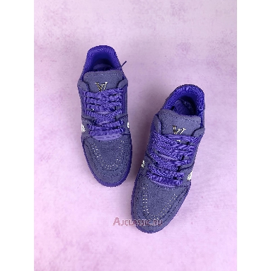 Buy Louis Vuitton LV Trainer Sneaker Purple Metal Studs Purple 1ADHAS Quality Reps Replicas Shoes