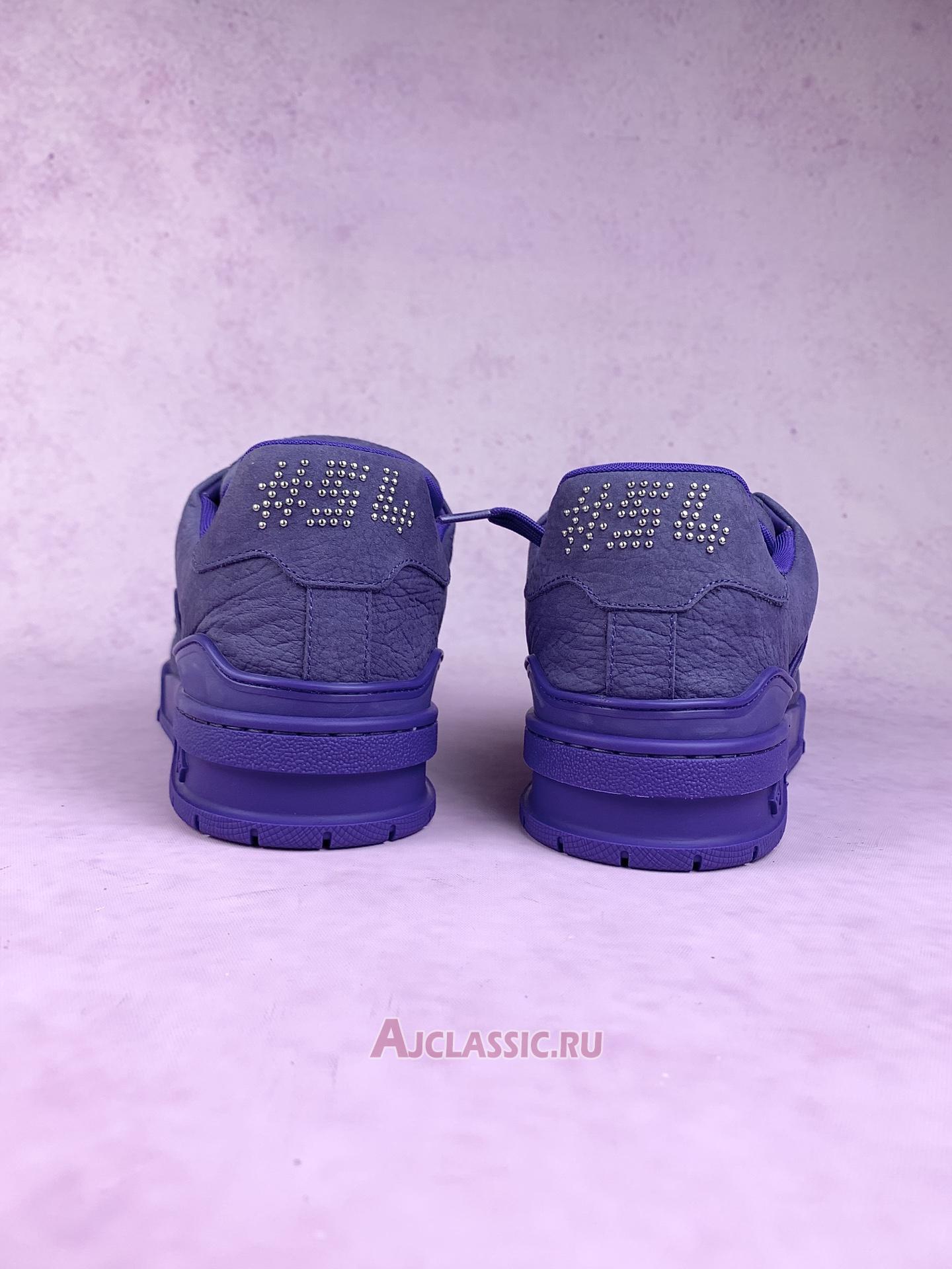 New Louis Vuitton LV Trainer Sneaker "Purple Metal Studs" 1ADHAS Shoes