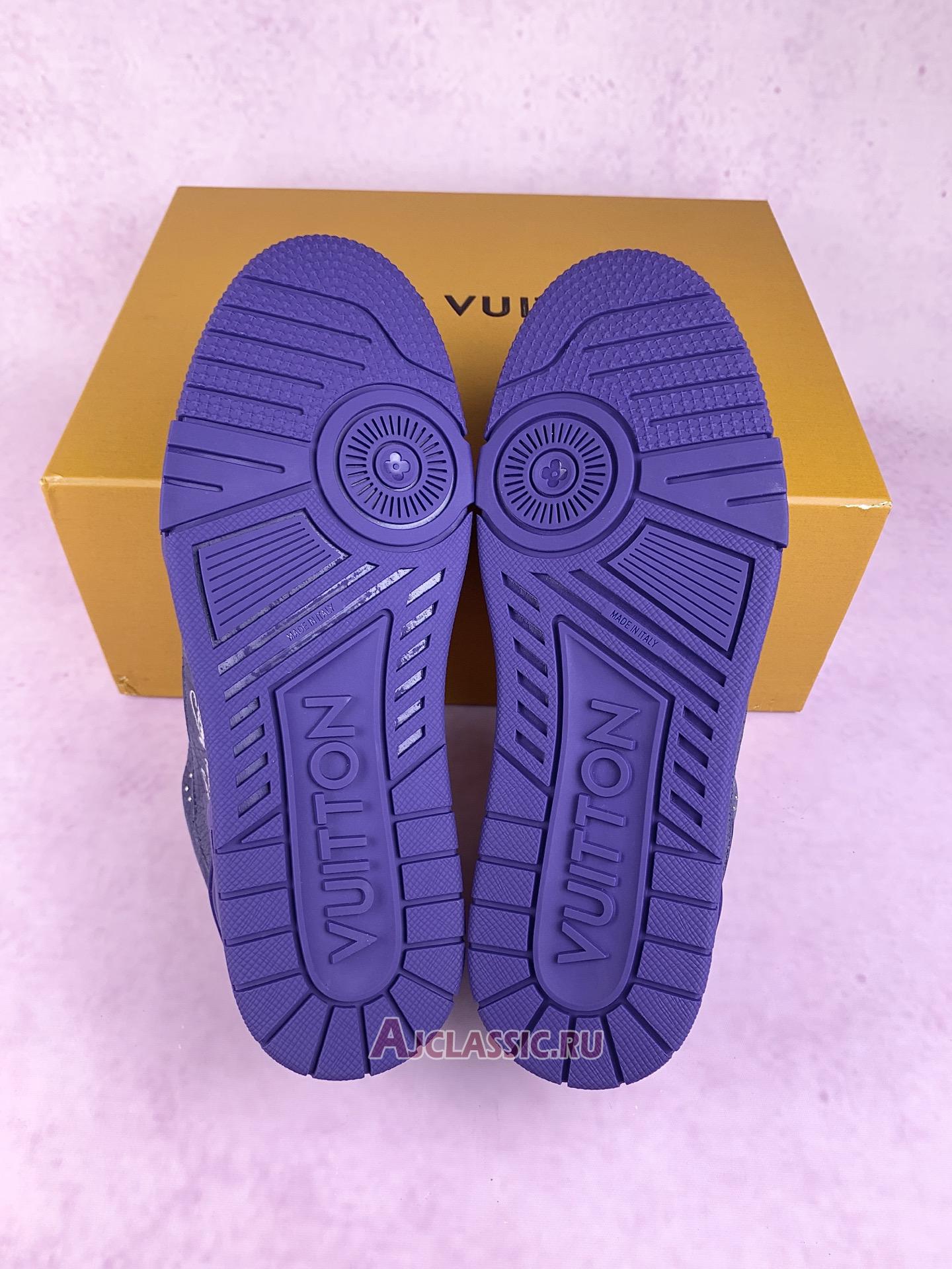 New Louis Vuitton LV Trainer Sneaker "Purple Metal Studs" 1ADHAS Shoes