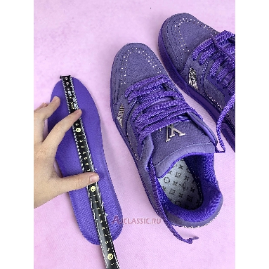 Buy Louis Vuitton LV Trainer Sneaker Purple Metal Studs Purple 1ADHAS Quality Reps Replicas Shoes