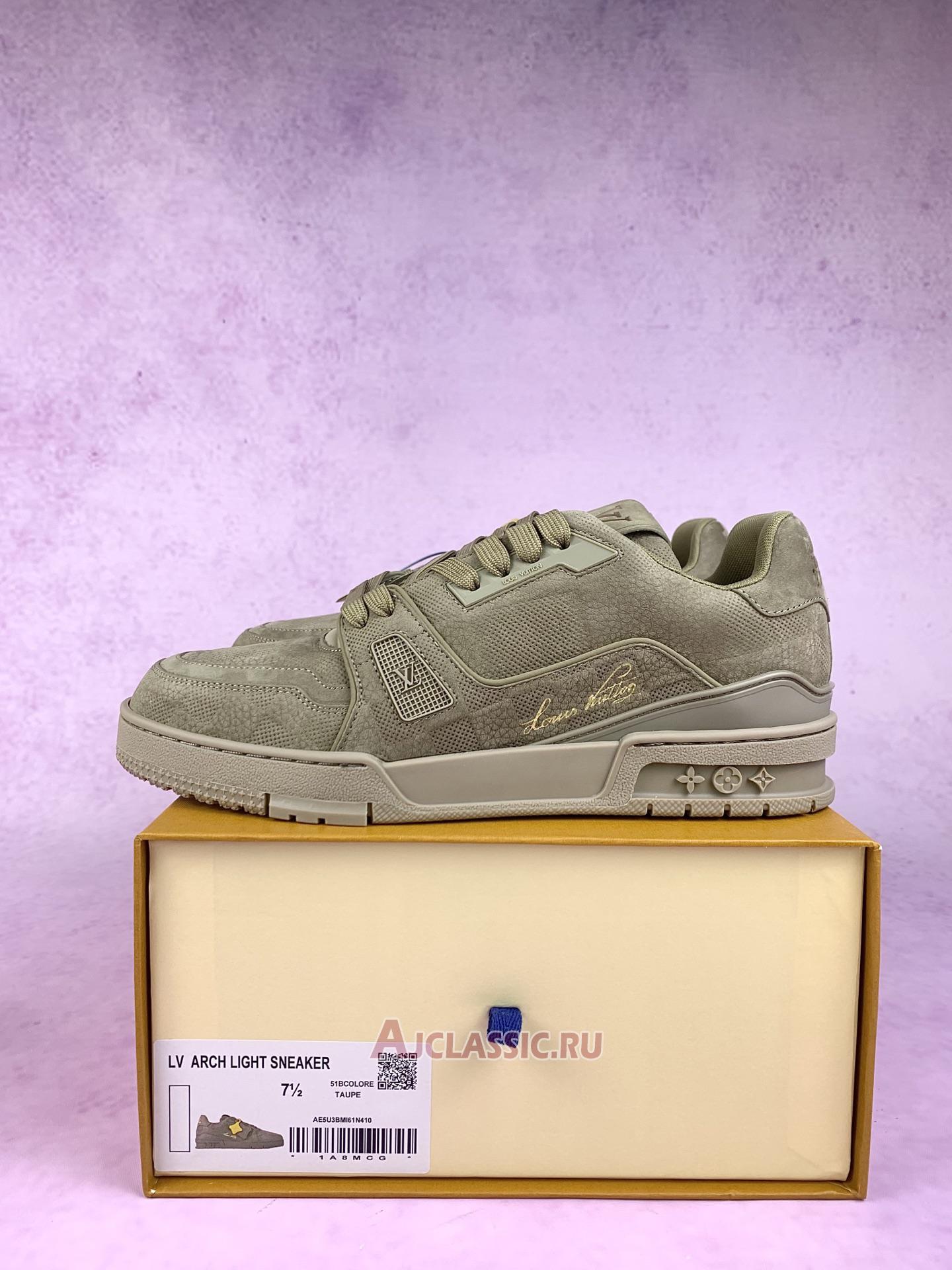 New Louis Vuitton LV Trainer Sneaker "Taupe Brown" 1AH616 Shoes