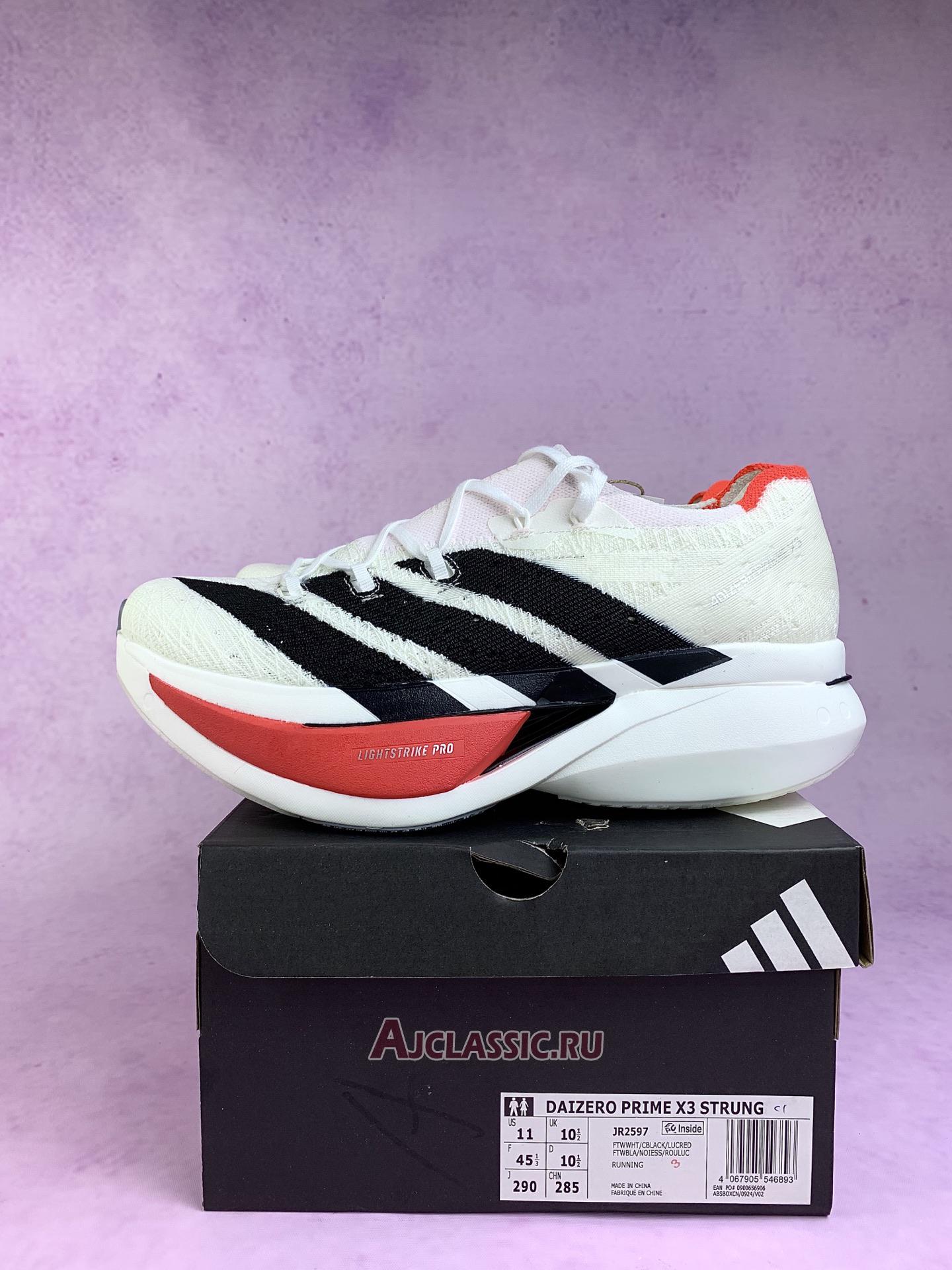 New Adidas Adizero Prime X 3.0 Strung "Cloud White Lucid Red" JR2597 Shoes