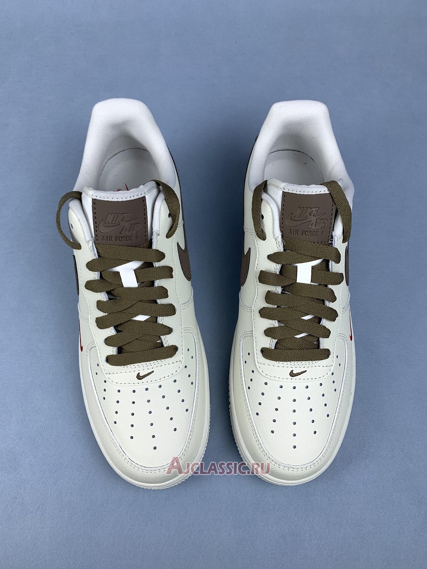 New Nike Air Force 1 Low Premium "Cream White Brown" 808788-996 Shoes