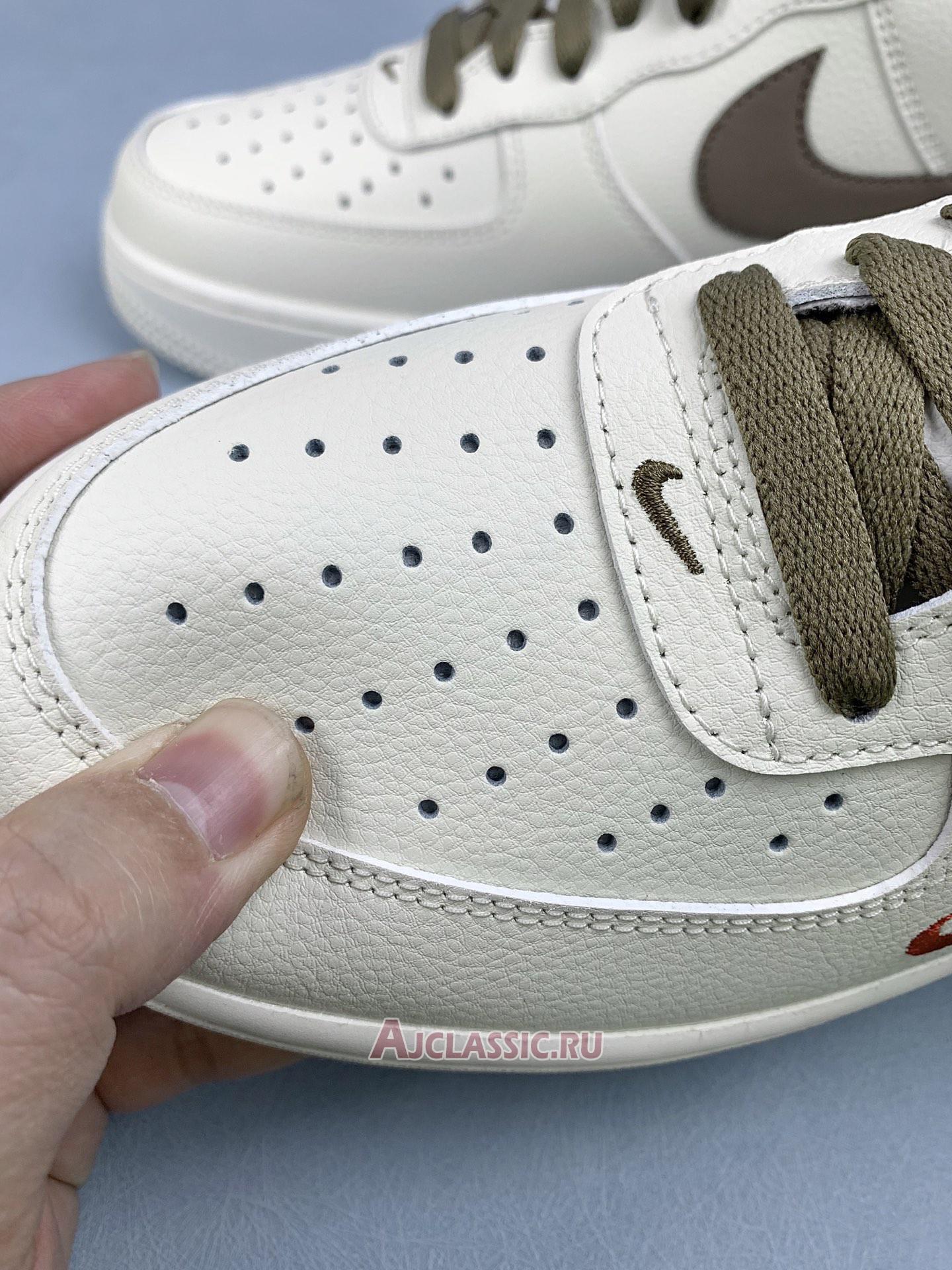 New Nike Air Force 1 Low Premium "Cream White Brown" 808788-996 Shoes